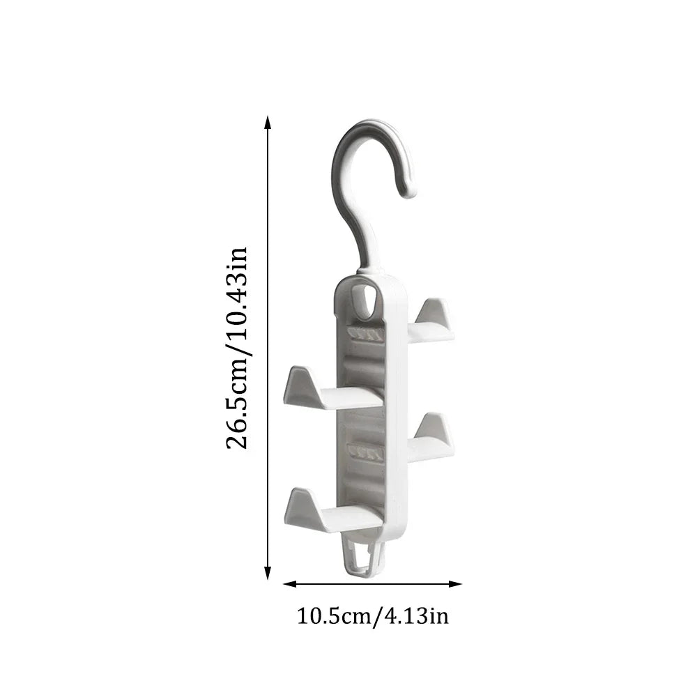 Carvallo Multifunctional Hooks | Wall Hooks Made of Plastic | 3-fold & 5 kg Load Capacity | Modern & Space-Saving