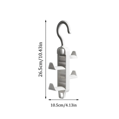 Carvallo Multifunctional Hooks | Wall Hooks Made of Plastic | 3-fold &amp; 5 kg Load Capacity | Modern &amp; Space-Saving