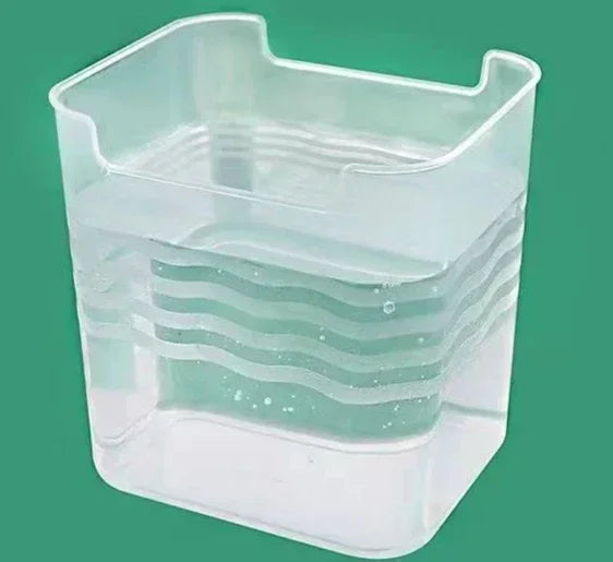 Carvallo Kylskåp Förvaringsbox 11,8×9,8×12 cm | Transparent & stapelbar | För frukt, kryddor & färskhetsorganisation