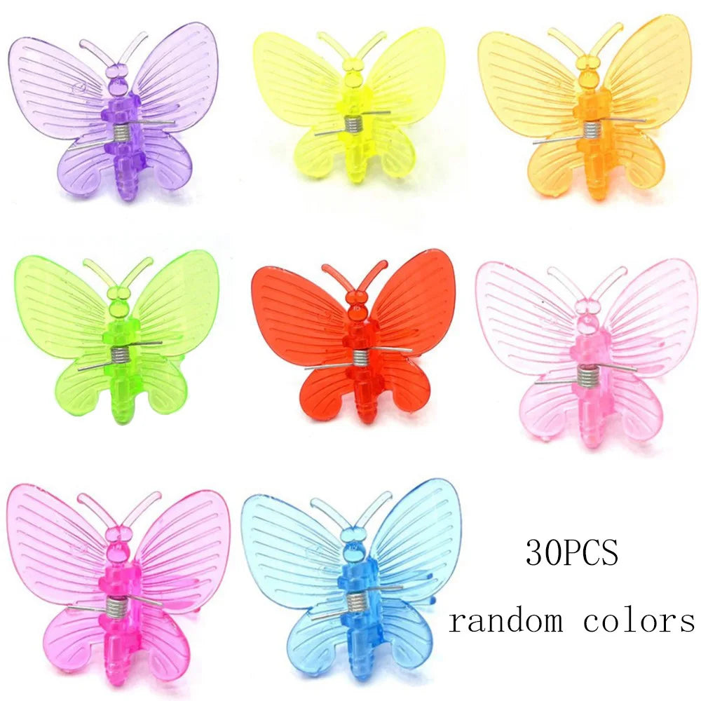 Carvallo 30 stycken orkidé- och växtklipp | Färgade fjärilsclips | För klätterhjälpmedel och växtstöd | Plast