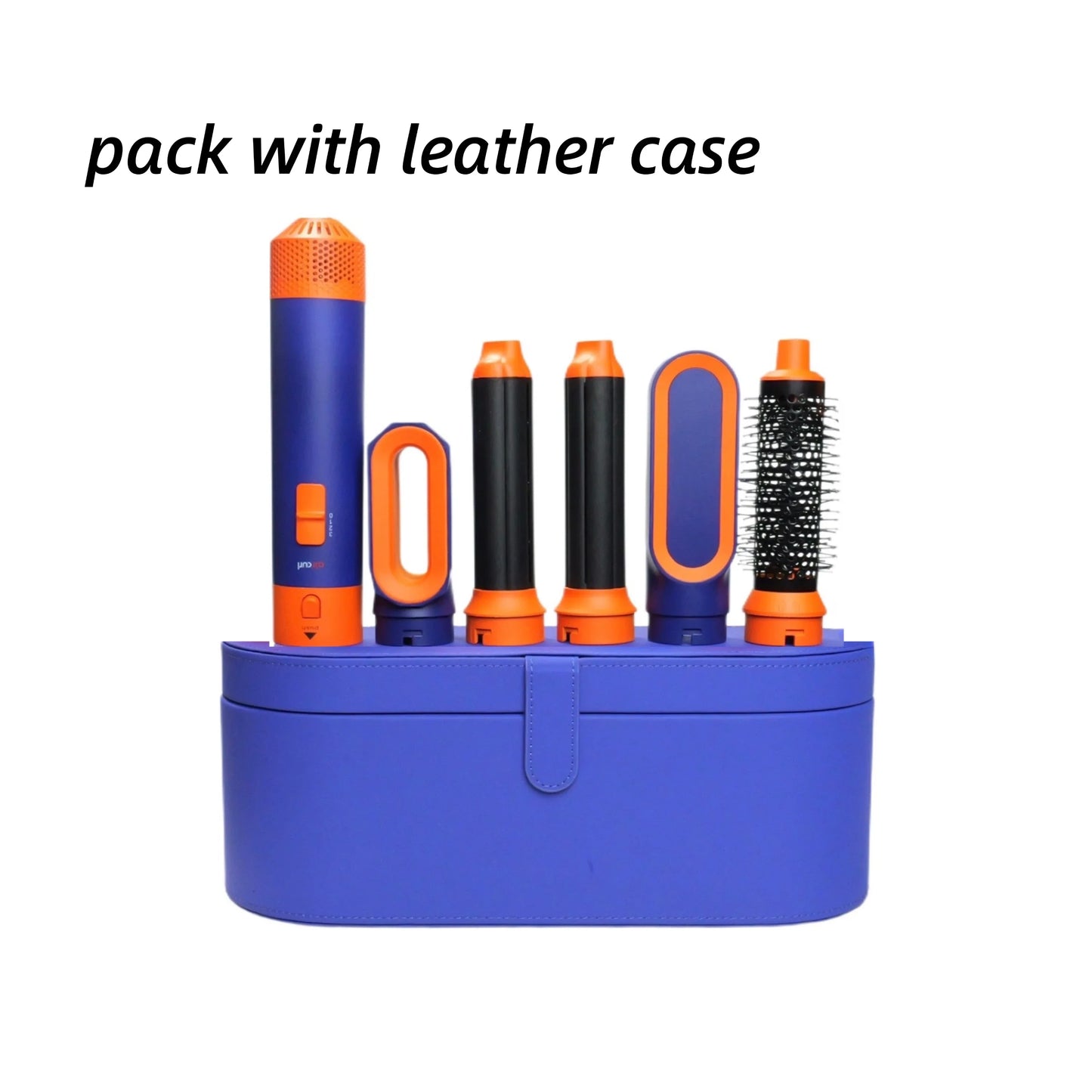 Carvallo-Stylingverktyg GlamAir 5-i-1 Pro | Hårfön, Locktillsats & Stylingborstar | För volym, släthet & vågor | EU-kontakt