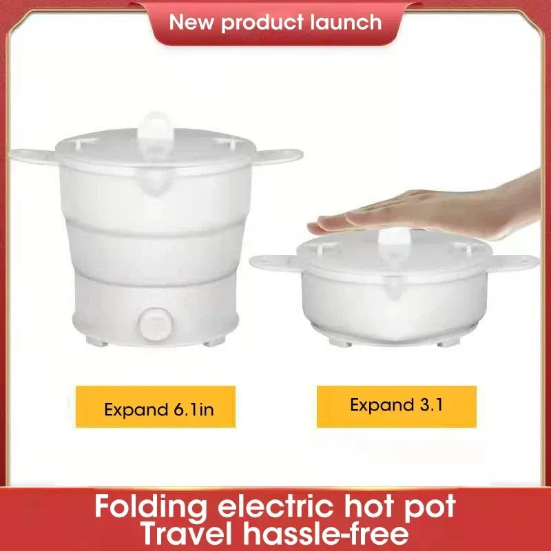 Carvallo Mini-Kokkärl FoldaCook | Fällbar &amp; kompakt | 1,2 L | 800 W | För camping, kontor &amp; resor