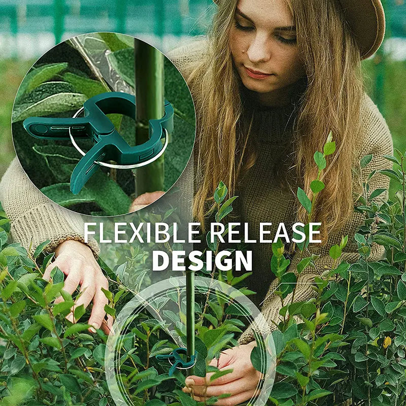 Carvallo växtklipp | Återanvändbara hållare | För tomater, grönsaker & klätterväxter | Stabil & väderbeständig