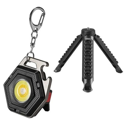 Carvallo Mini LED Campinglampa | USB-C Uppladdningsbar | COB-Arbetslampa med magnetfot | 7 Ljuslägen &amp; IP64 Vattenskydd