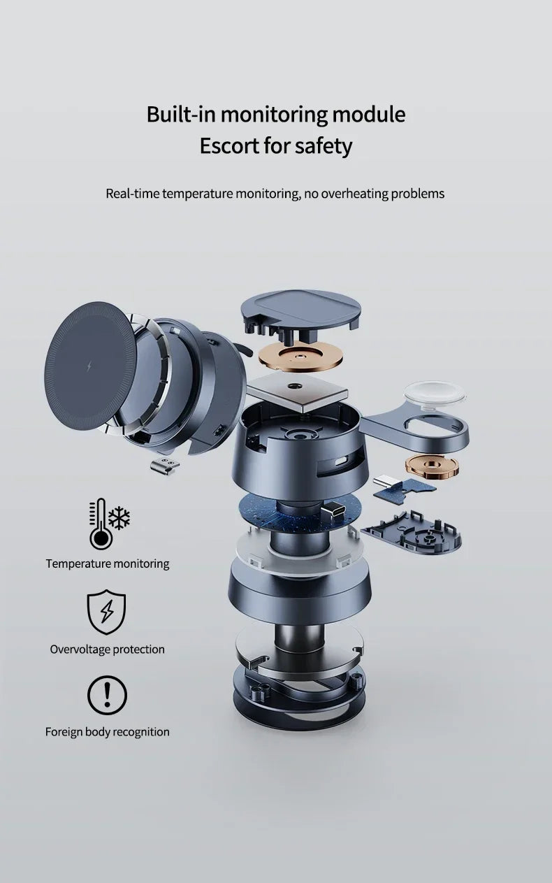4 i 1 Magnetisk Trådlös Laddning Med Nattljus