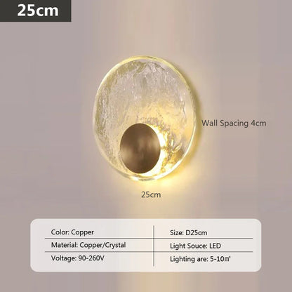 CrystalLicht - Modern LED Kristallvägglampa för Sovrum och Vardagsrum