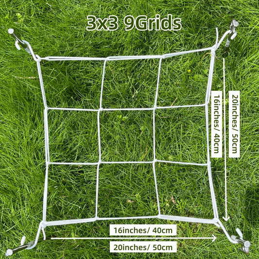 Carvallo Net | Elastiskt klätternät med krokar | 10 × 10 cm maskor | För växthus, växter och hydroponik