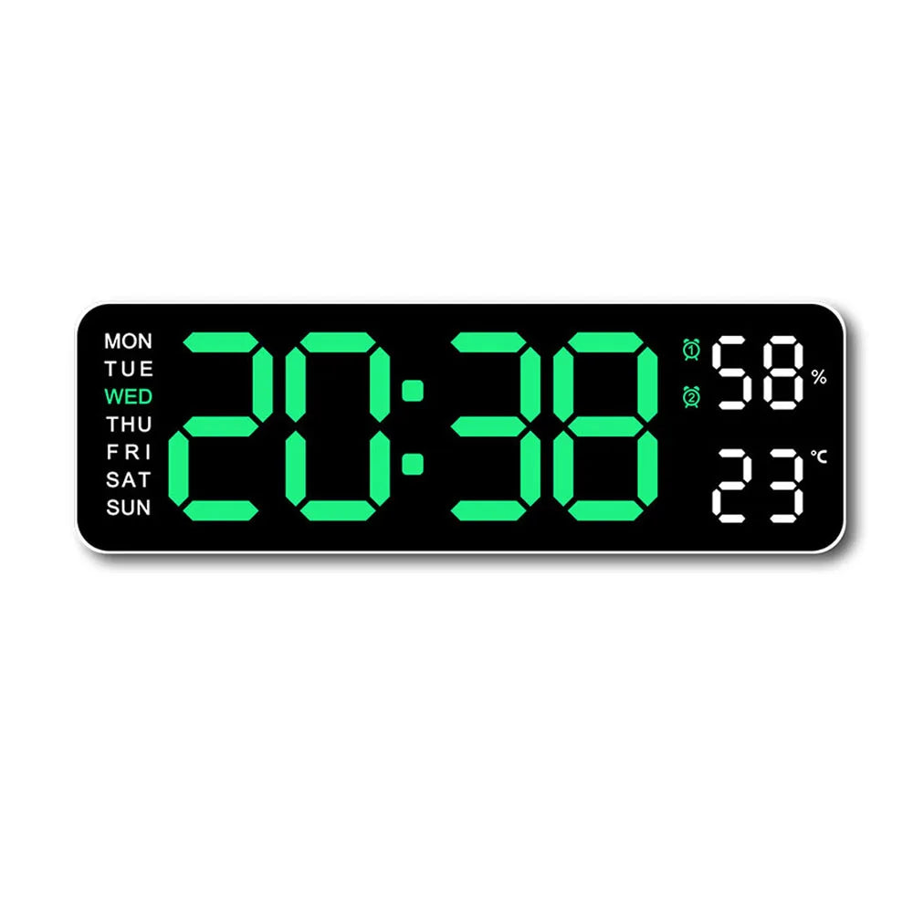 TimeGlow - Smarta Digital Klocka med Kalender, Temperatur och Luftfuktighet