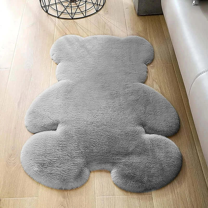 Royallure Super-Mjuk Nallebjörnsmatta – Plysch Faux-Fur, Barnleksmatta