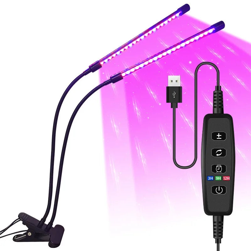 Carvallo Floraviva | LED Grow Light USB | 1–4 Huvuden | 10-Stegs Dimmbar & Timerfunktion