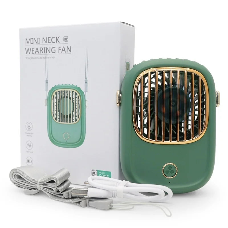 Carvallo Bärbar Nackfläkt | Uppladdningsbar & Multifunktionell | För Utomhus, Resor & Hemma