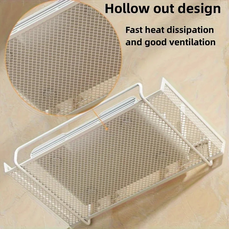 Carvallo Gridovox | Router- & TV-Box Montering | Ventilerad & Platsbesparande | Av kolstål