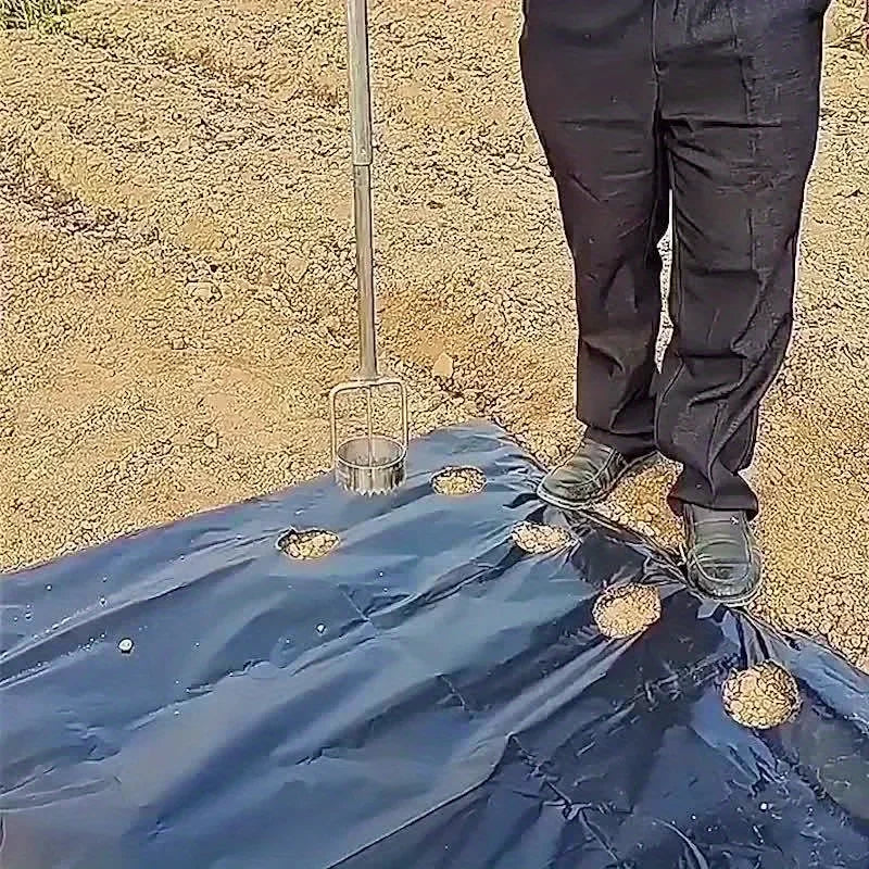 Carvallo Pro Folienhålare för växthus och trädgård | Ergonomisk och rostfri | Med avfallsfilm-krok | Rostfritt stål