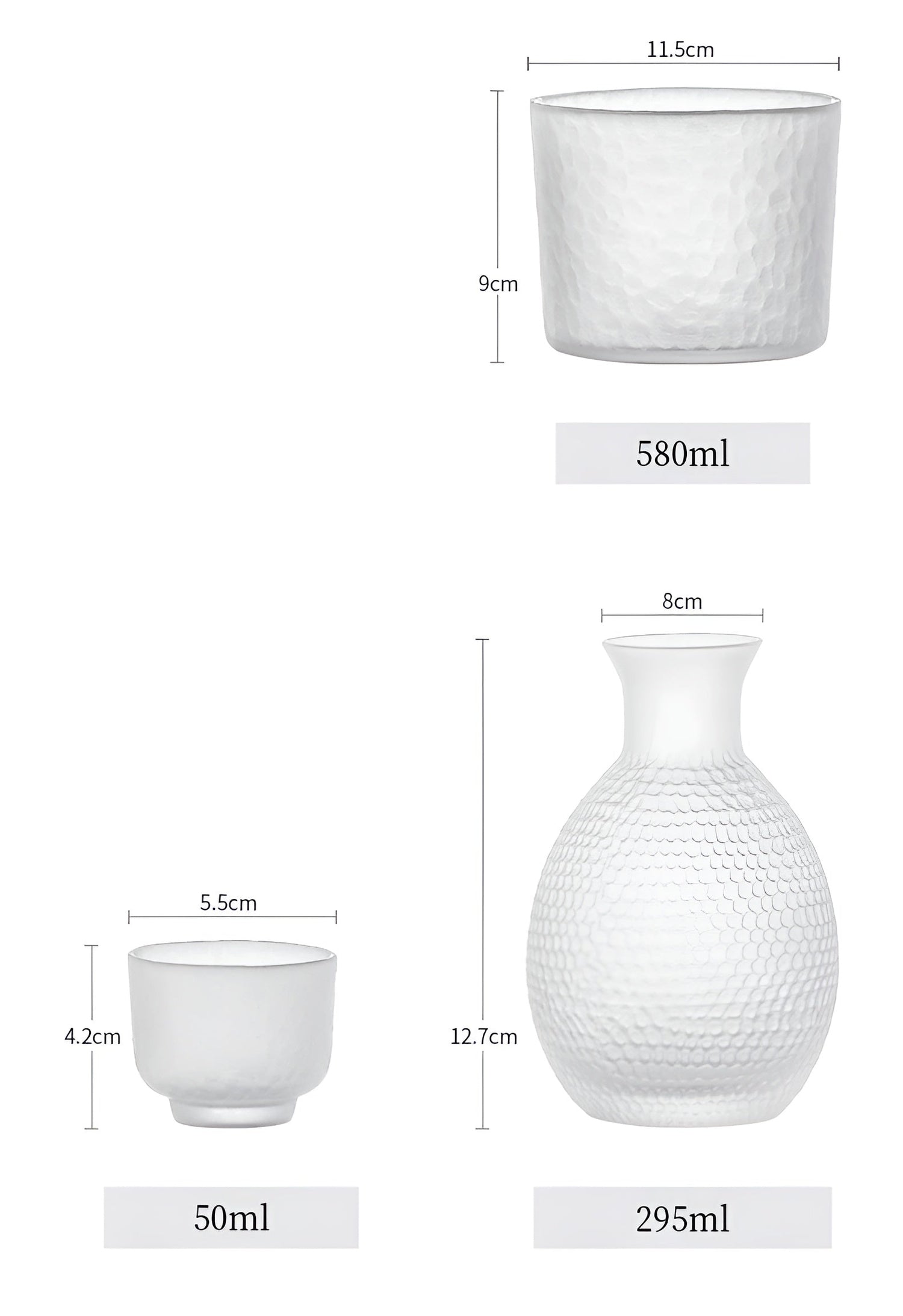 Japanskt glas-set – Elegant sake- &amp; whisky-set | Perfekt för bar &amp; hem