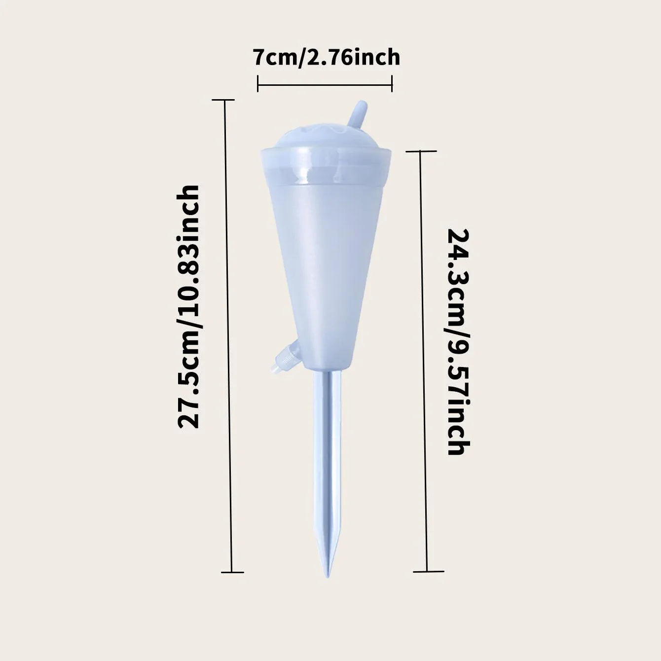 Carvallo Automatisk bevattningstråle | Trattformad & Transparent | Med justerbar vattenflöde – 1 styck