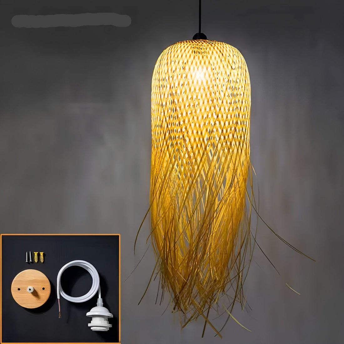 Handvävd bambus hänglampa – Belysning för tehus, restaurang och hotell