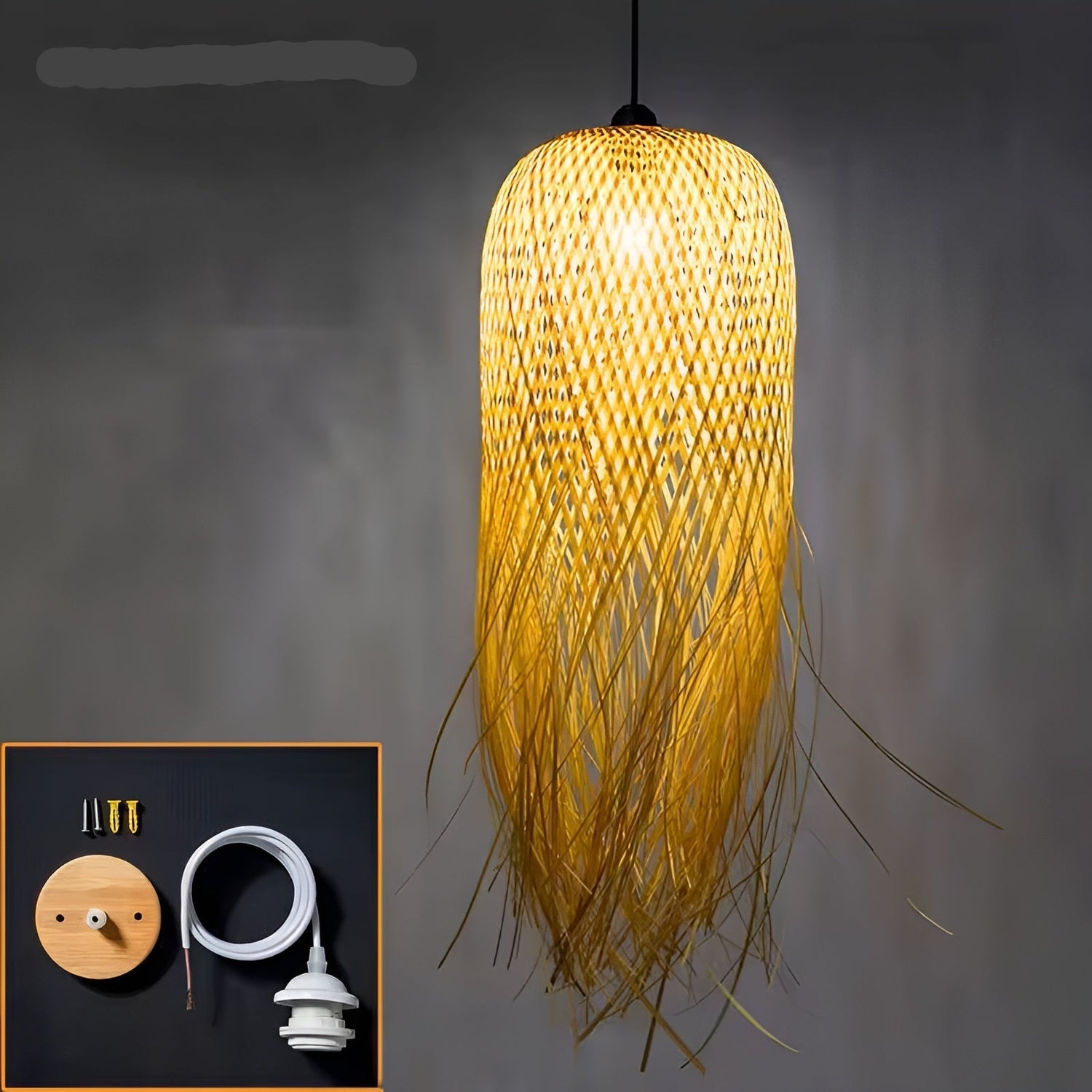 Handvävd bambus hänglampa – Belysning för tehus, restaurang och hotell