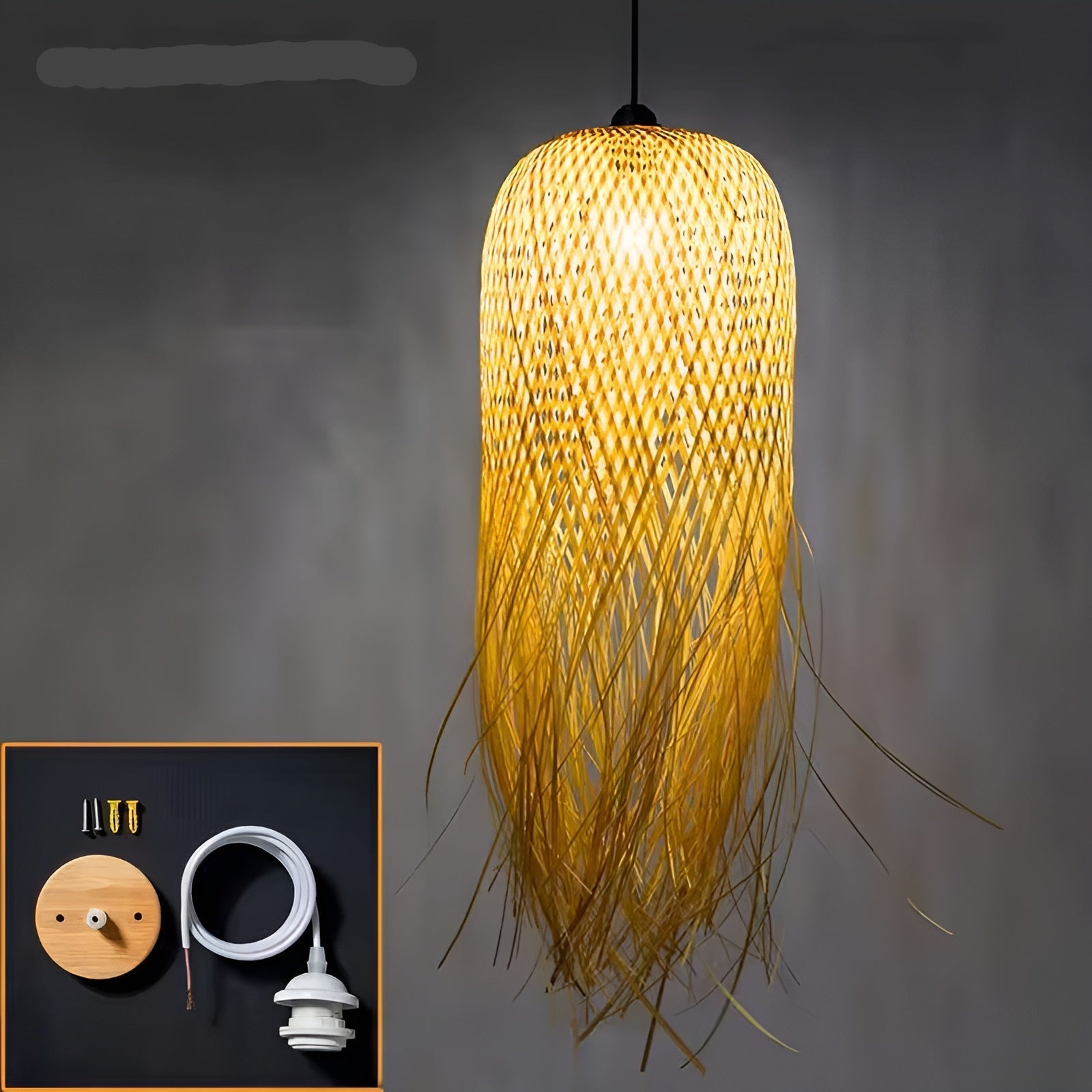 Handvävd bambus hänglampa – Belysning för tehus, restaurang och hotell