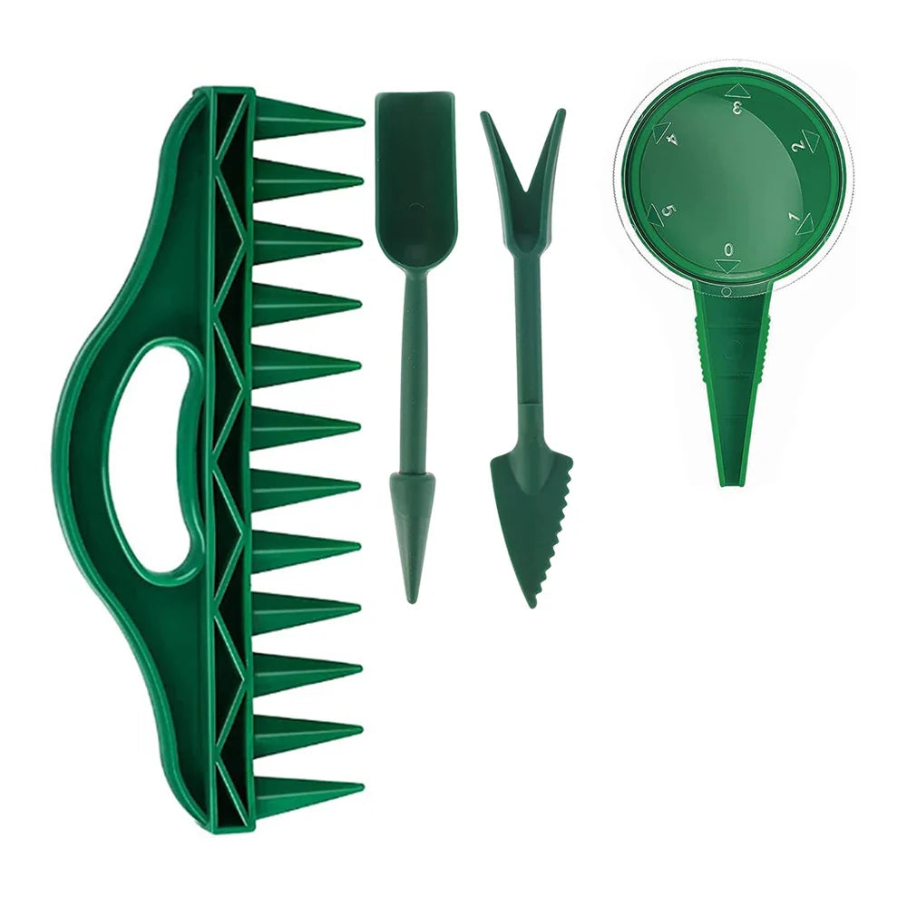 Carvallo Såhjälpare Set 4/7-delar | Växthjälp med 12-håls såmall | Vattentålig & Stabil | Trädgårdsverktyg för precis sådd