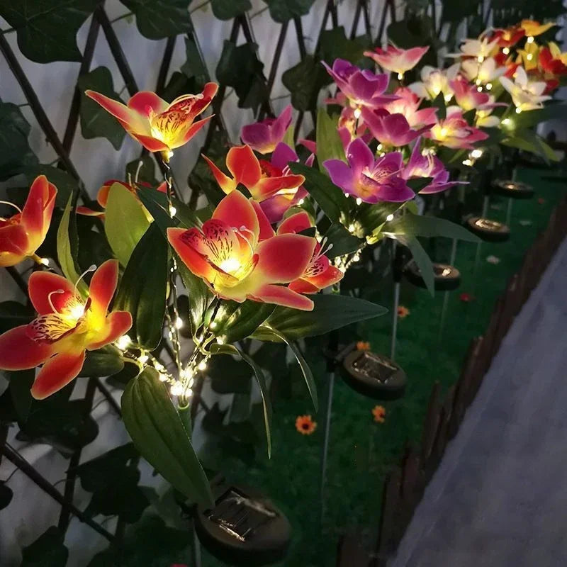 Carvallo OrchidLight Soliga orkidéer trädgårdslampa | LED-landskapsljus | Vattentät & Dekorativ | För trädgård, väg & balkong