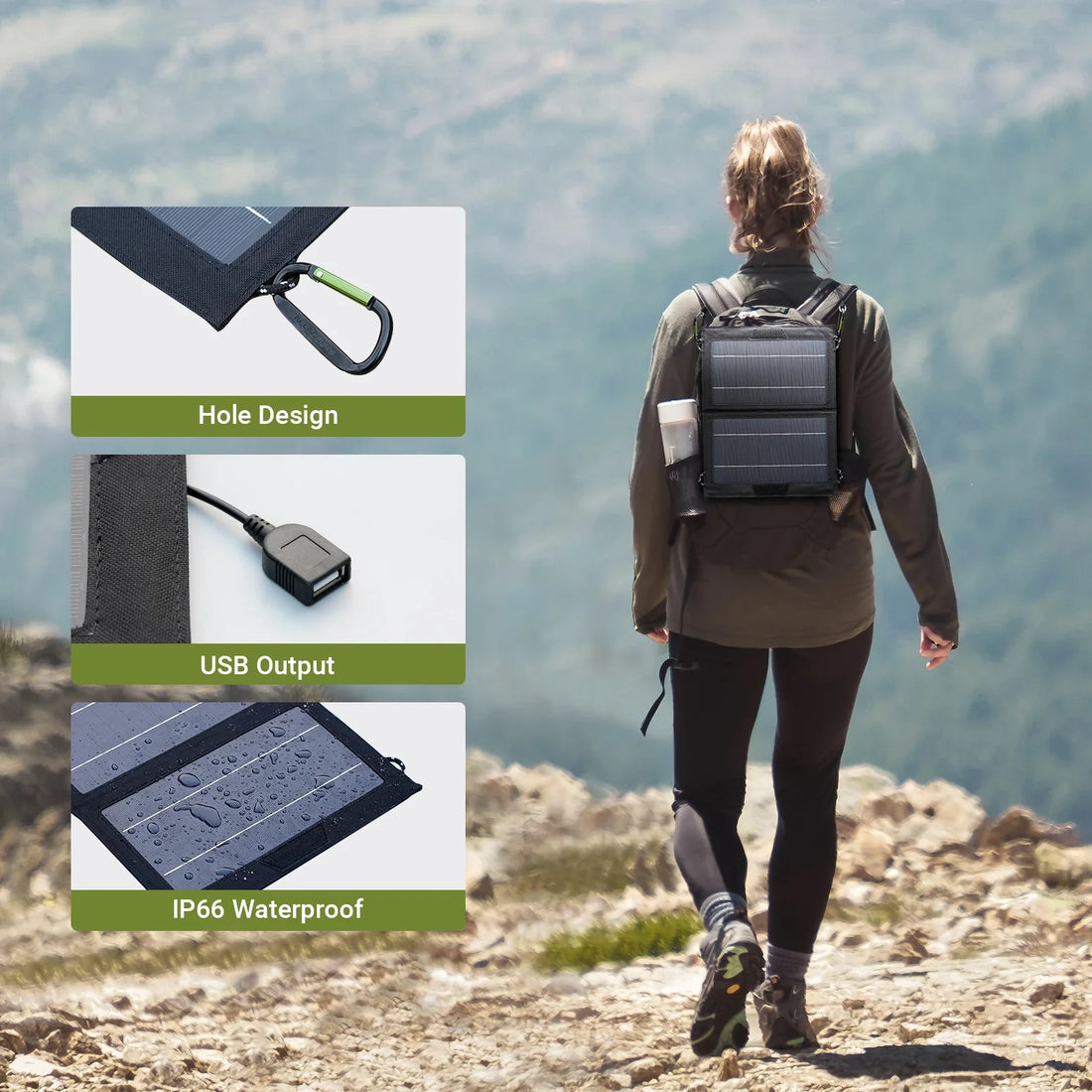 Carvallo Mini 10W | Fällbart Solpanel | USB-laddare för på språng | Ultra lätt &amp; effektiv