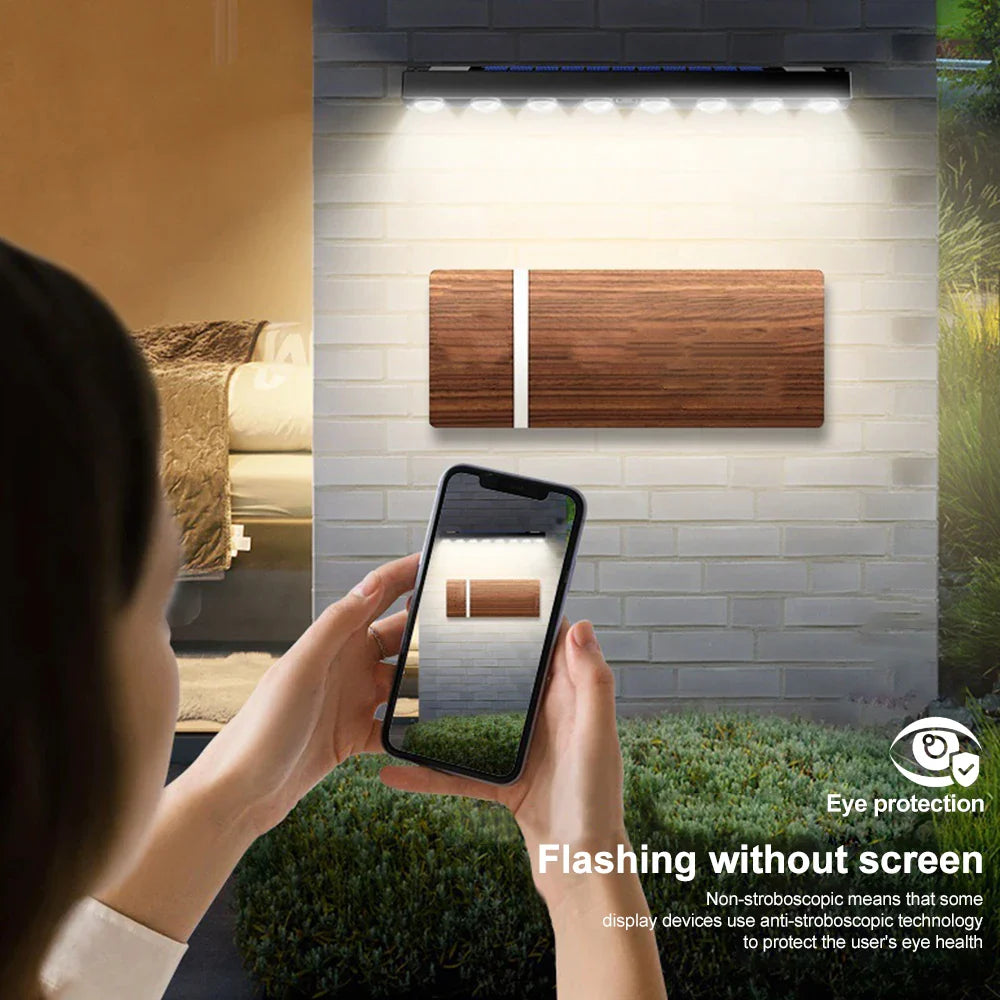 Carvallo LumiFence Solarlampor | 4-pack LED utomhuslampor | IP54 Väderbeständig | Aluminium | För Trädgård, Staket &amp; Terrass