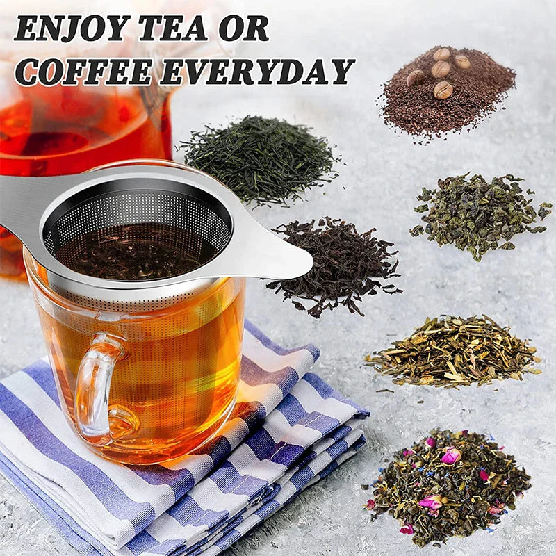 Carvallo-Ei LeafLuxe Rostfritt stål | Extra fint te-sil | Med dubbla handtag | För lösa Carvallo