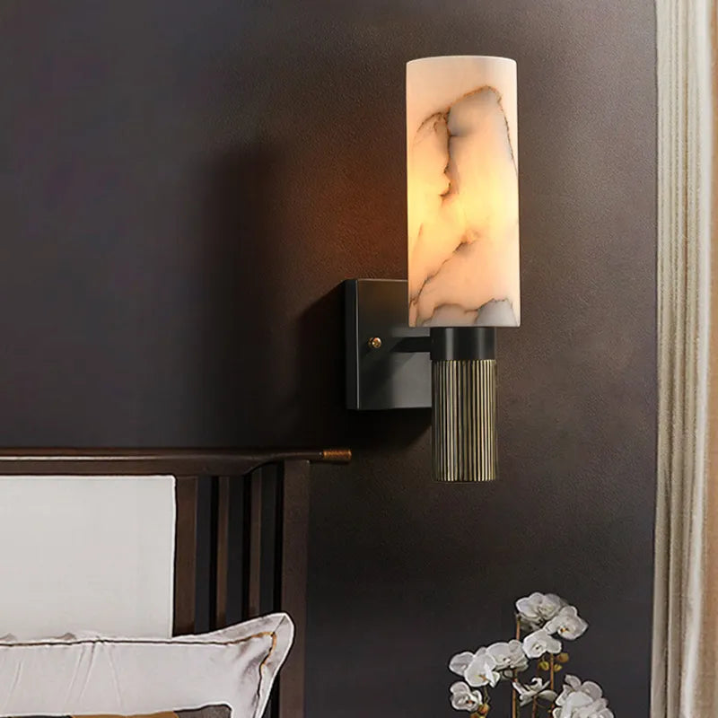 Lyxig marmorvägglampa – Elegant design med LED-ljus för stiliga boendemiljöer