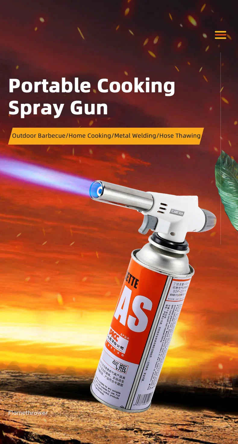 Carvallo ProTorch | Gasbrännare med 1350 °C låga | För butangaspatroner | Elektronisk tändning & temperaturreglering | För kök, camping & utomhus