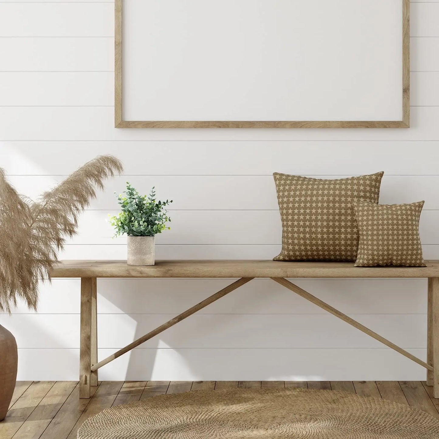 Carvallo – Modernt set med 2 konstgjorda växter i stiliga steneffektkrukor för en tidlös atmosfär