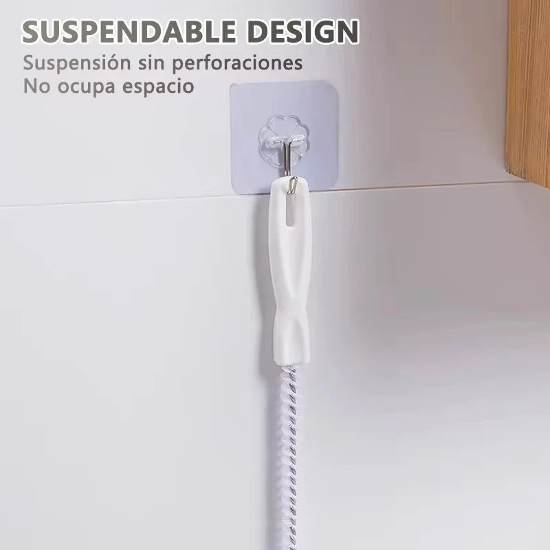 Carvallo Rörrensare Borste | Flexibel Avloppsrensare för Kök & Bad | 45/65 cm Längd | Återanvändbart Rengöringsverktyg