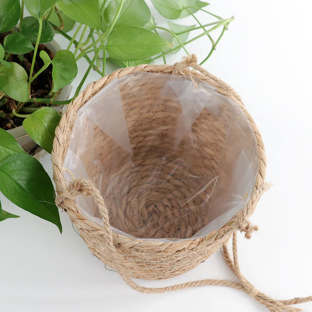 Carvallo Planter | Hand-knotted Macrame | Versatile & Stylish | Jute Natural