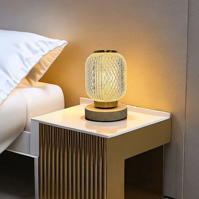 CrystalGlow - Lyxig Kristall Tafellampa med LED Belysning