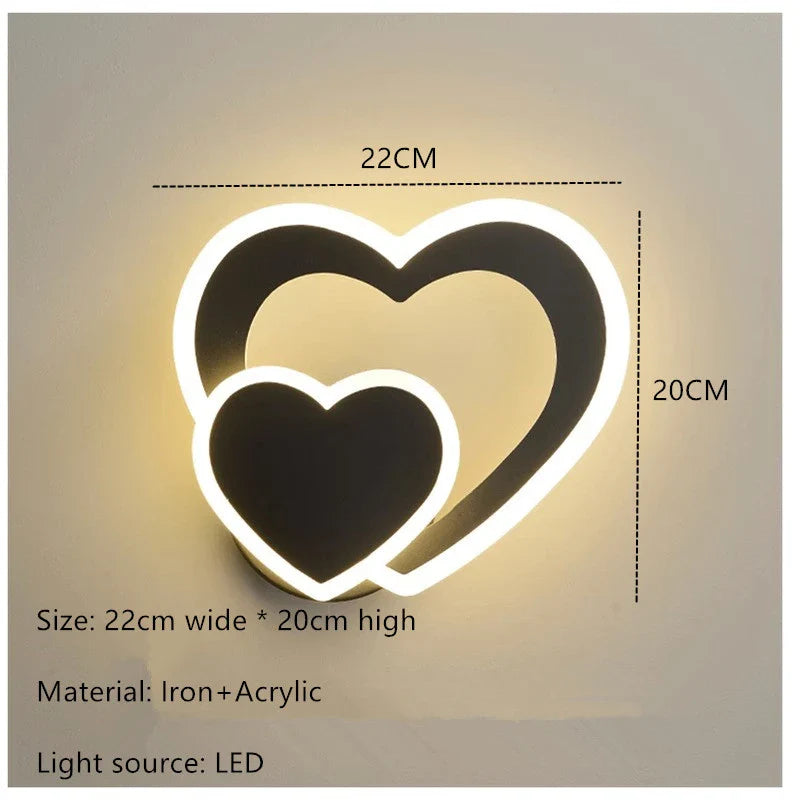 HeartWall Vägglampa - Kreativ LED Stämningsbelysning