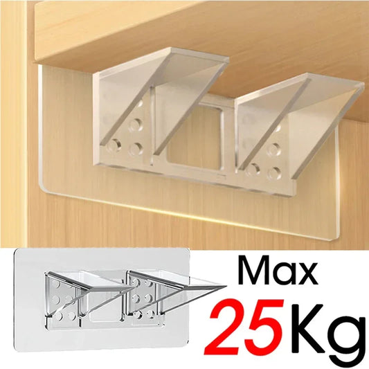 Carvallo ClearFix | Transparent shelf and drawer divider | For cabinets, compartments & bookshelves | 15×7 cm