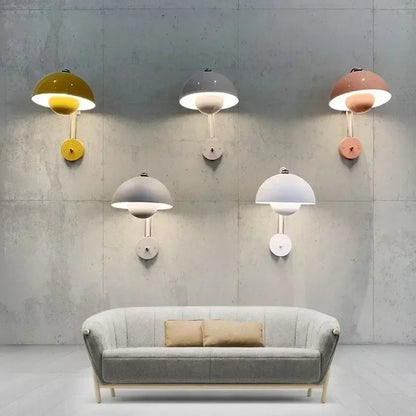 NordicGlow - Minimalistisk Flerfärgad LED Vägglampa för Sovrum och Vardagsrum