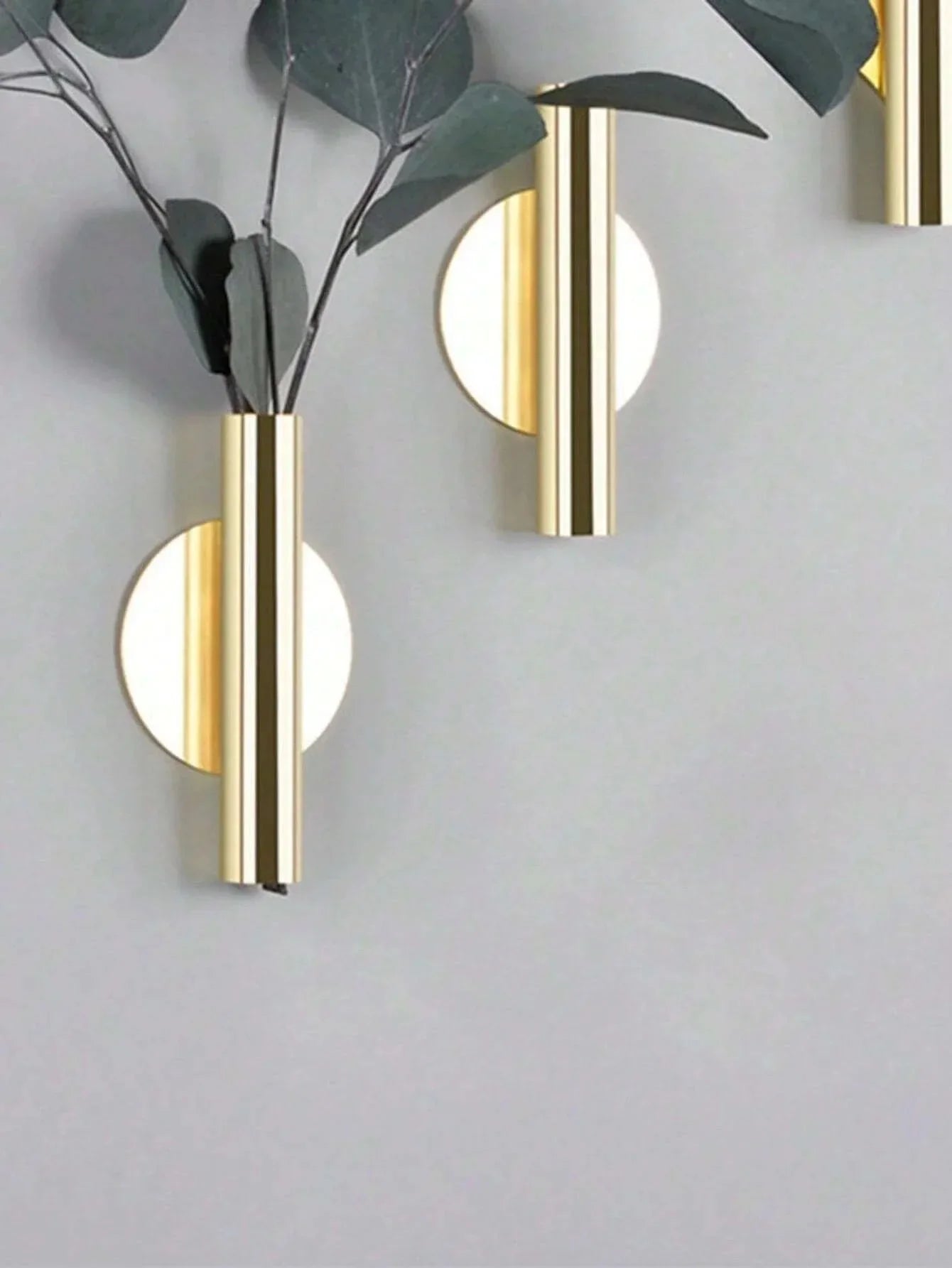 Carvallo AureaBloom | 1/3 Stück | Rostfritt stål i roséguld | Rund metallvas i nordisk stil | För vardagsrum, bröllop & väggdekoration