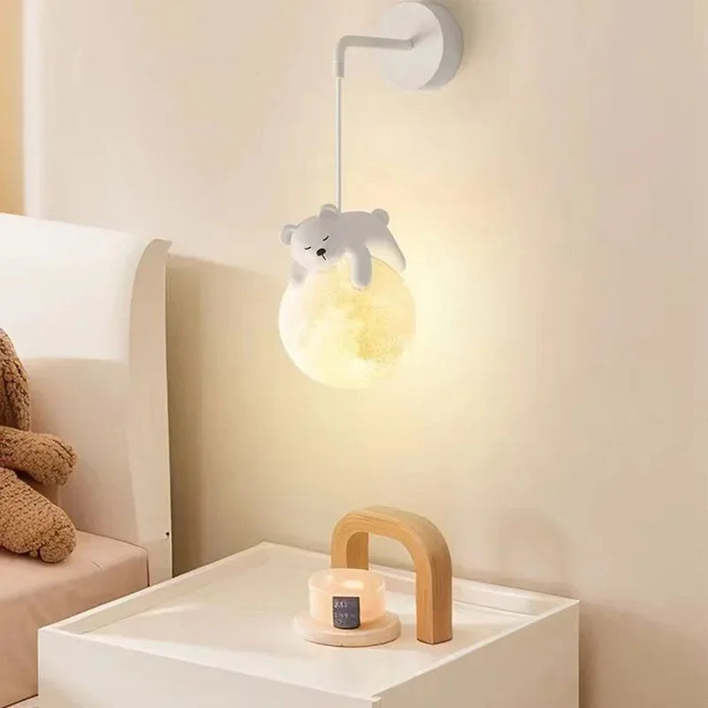 MoonGlow - Kreativ LED Vägglampa för Sovrum och Barnrum