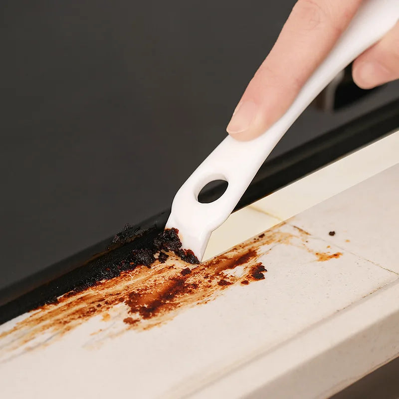 Carvallo Grillrengöringsborste med V-krok och skrapa | Multifunktionell för grillgaller och bakplåt | 18x7 cm