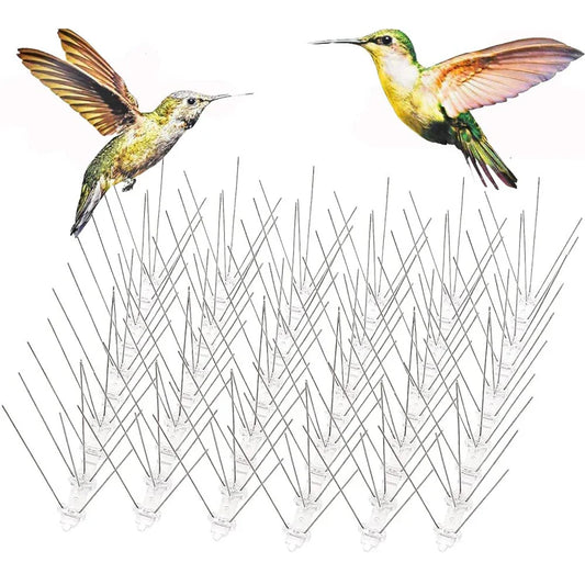 Carvallo Taubenabwehr Spikes | 12-pack rostfritt stål fågelavskräckning | UV-beständig & väderbeständig | För tak, balkong & staket