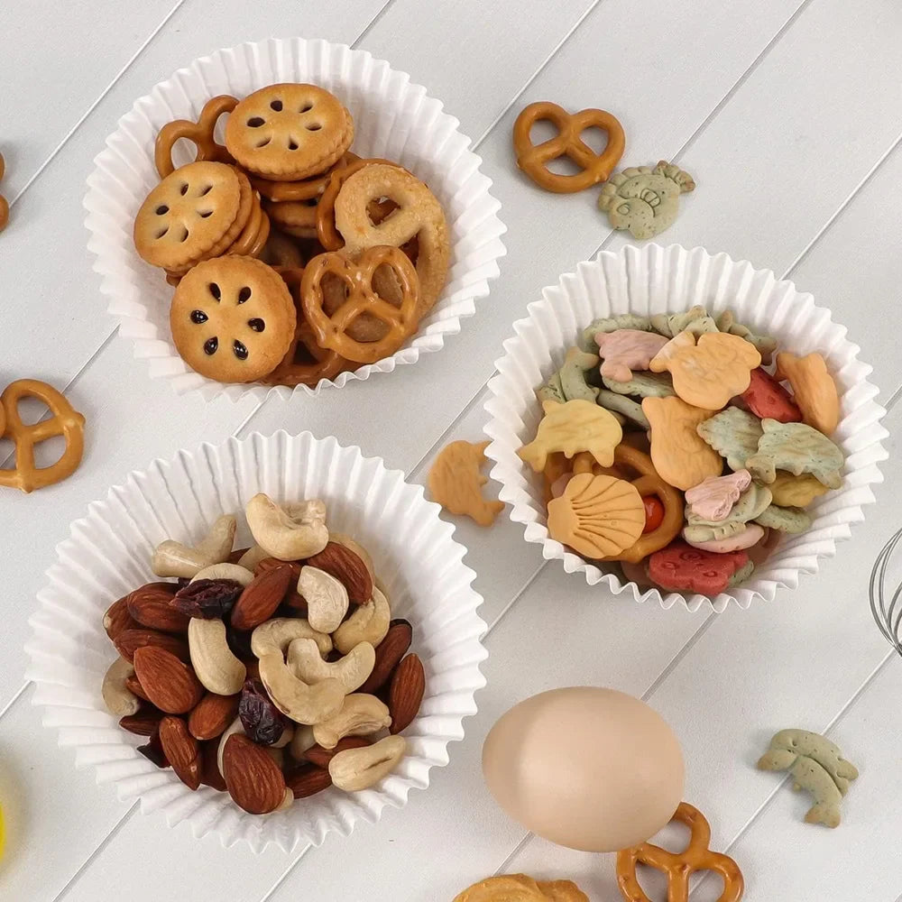 Carvallo Pappersformar BakePure 200-set | Non-stick & Fritts | För muffins & cupcakes | Ugns- & mikrovågssäker | Livsmedelsäkert