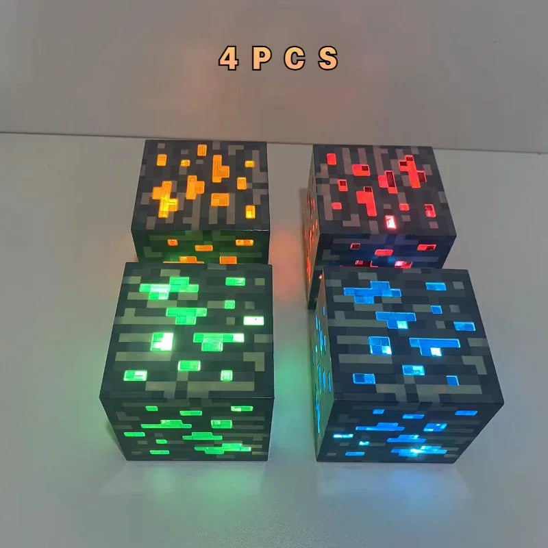 Lekfulla LED Block Lampor - Kreaativ Belysning för Spelare