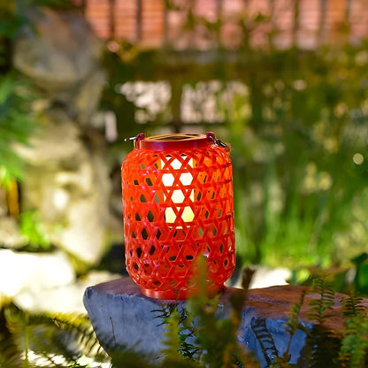 Rattan Light - Kreativ Rattan Solträdgårdsdekoration Lampa