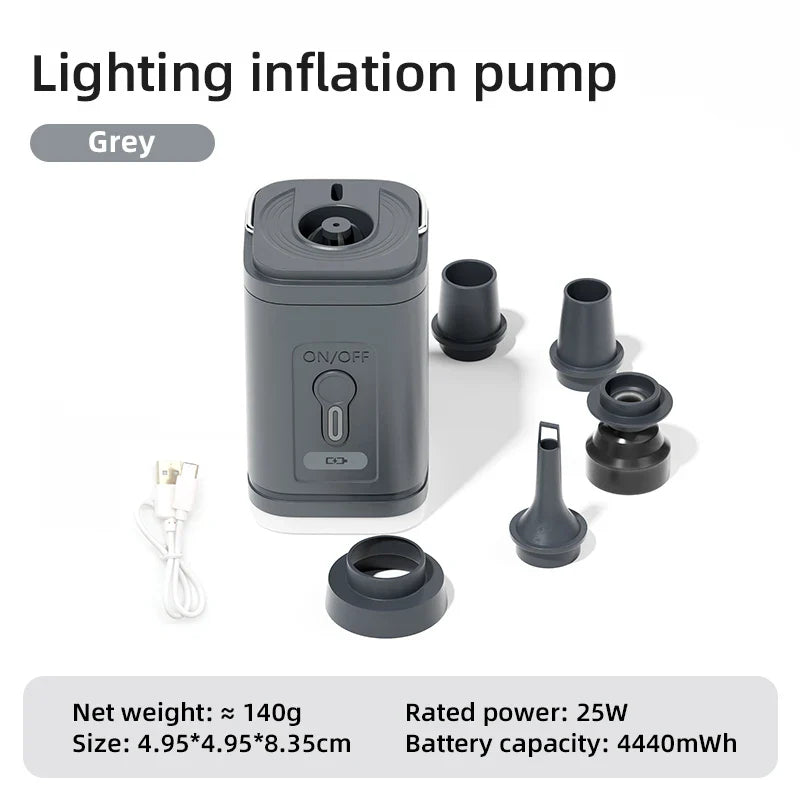 Carvallo Luftpump AeroBlow Mini | Elektrisk &amp; USB-laddningsbar | Bärbar &amp; Trådlös | För luftmadrasser &amp; vakuumpåsar