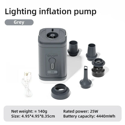 Carvallo Luftpump AeroBlow Mini | Elektrisk &amp; USB-laddningsbar | Bärbar &amp; Trådlös | För luftmadrasser &amp; vakuumpåsar