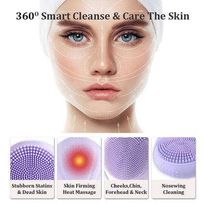 Carvallo LumiGlow | Sonic-teknologi &amp; anti-aging-massage | Silikon &amp; trådlöst uppladdningsbart