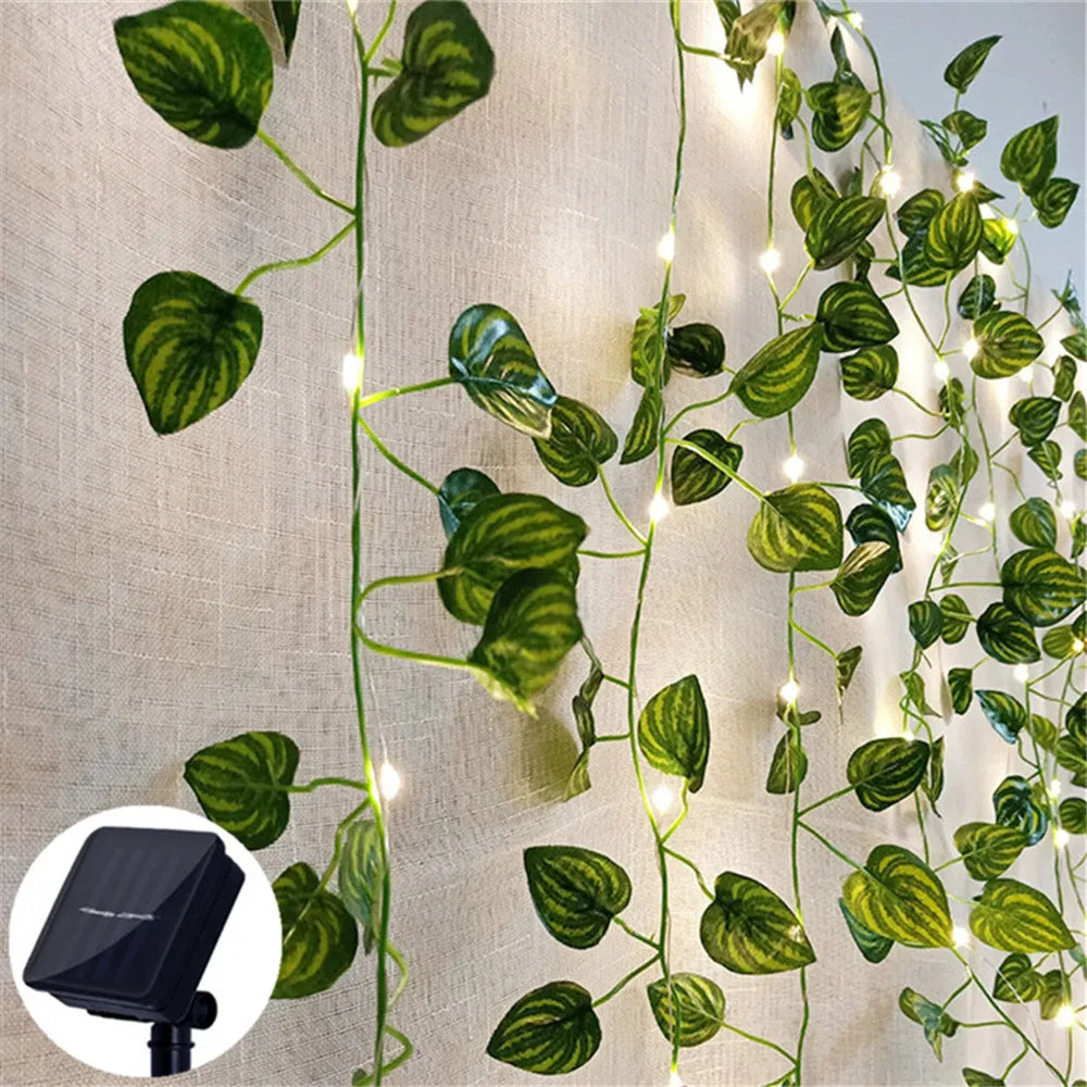 Carvallo-Lichterkedja SoliBlossom | Solrosdekoration med blad | Varmvit | 8 lägen | För trädgård, staket & bröllop