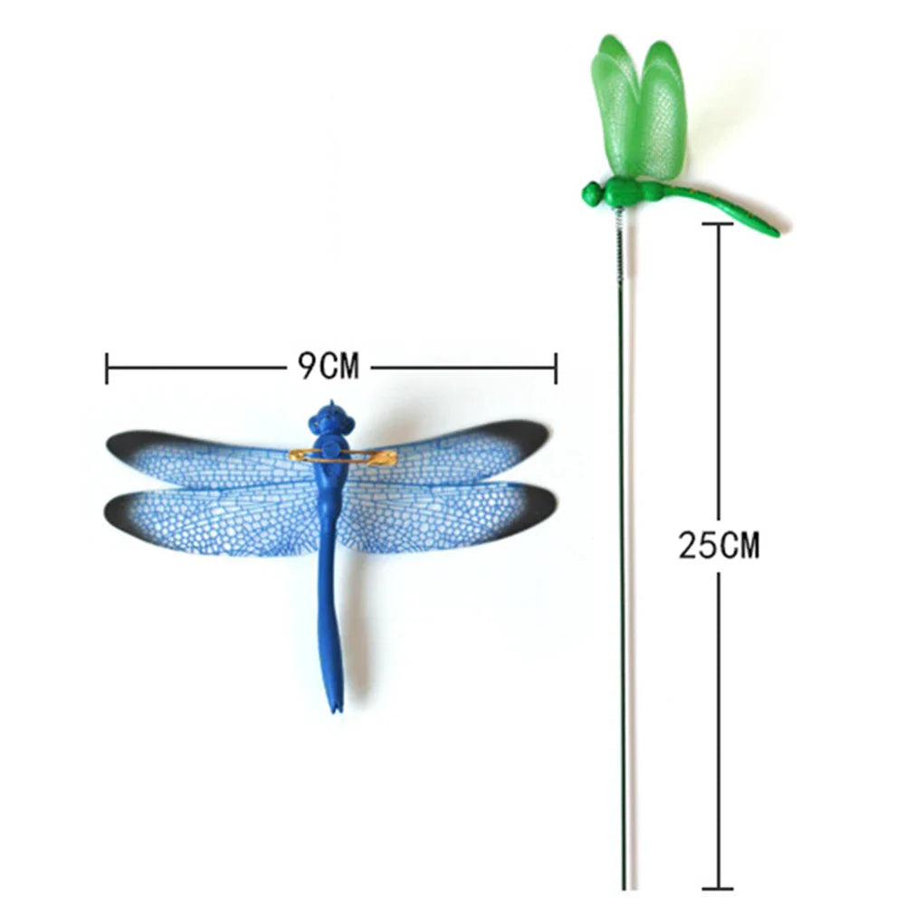 Carvallo Deko-Libeller | 10-pack | Svingande trädgårdsdekoration i väderbeständig PVC | För rabatter, krukor och inomhus