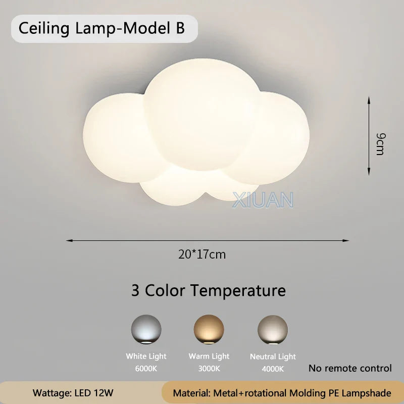 WhiteCloud - Modern LED Vägglampa för Barnrum och Sovrum
