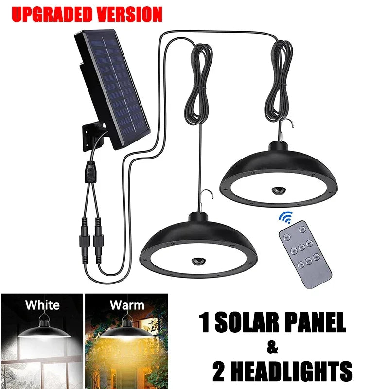 Carvallo Solar Kromljus | Fjärrkontroll & Rörelsesensor | Inomhus & Utomhus | 1/2 Ljus huvuden